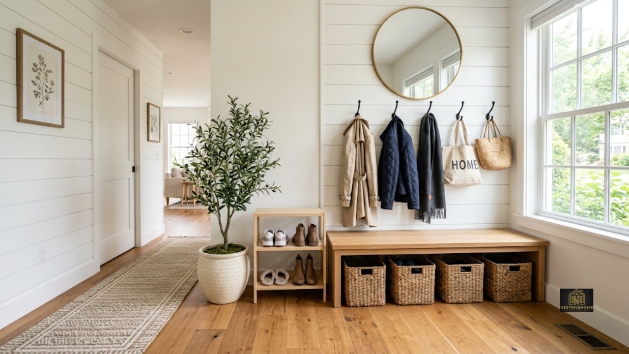 DIY mudroom ideas without renovation make it easy to create a stylish, organized entryway with 15 budget-friendly ideas for every home.