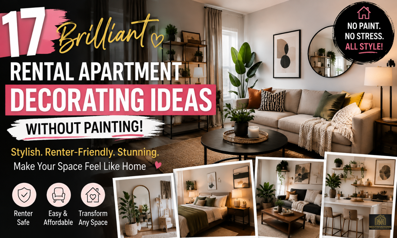 Rental apartment decorating ideas using temporary decor to personalize a rental home