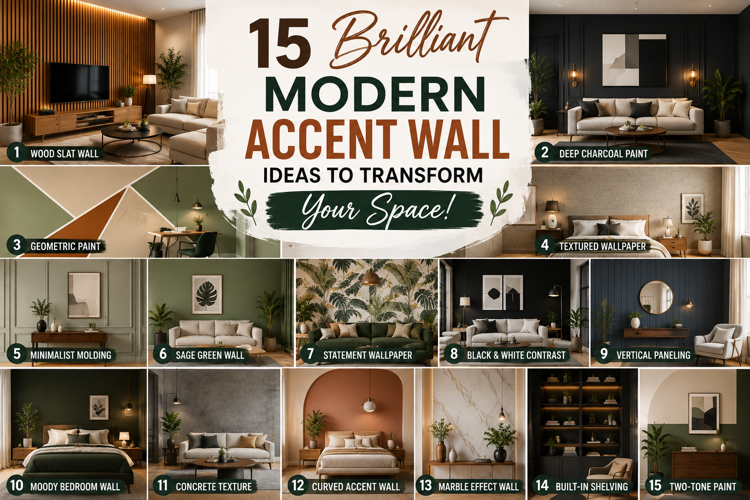 15 Brilliant Modern Accent Wall Ideas to Transform Your Space