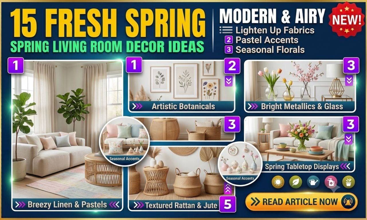 15 Fresh Spring Living Room Decor Ideas 